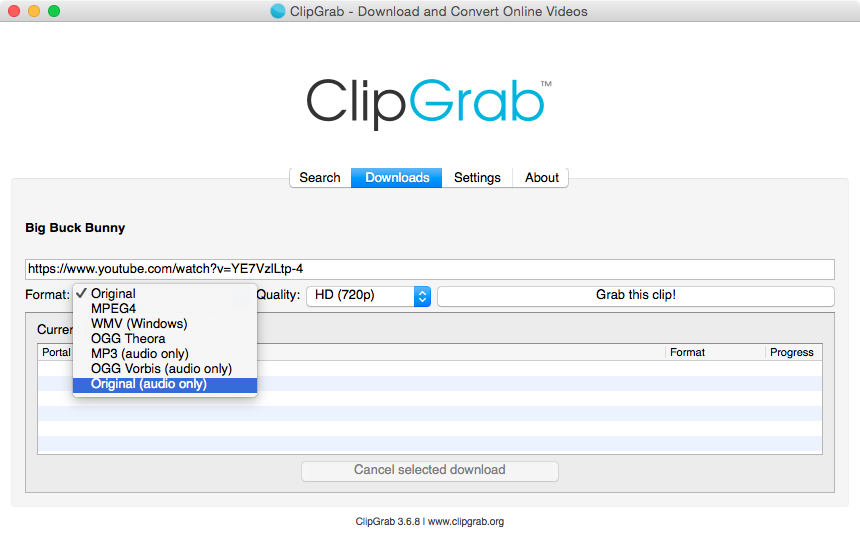 ClipGrab Interface Preview