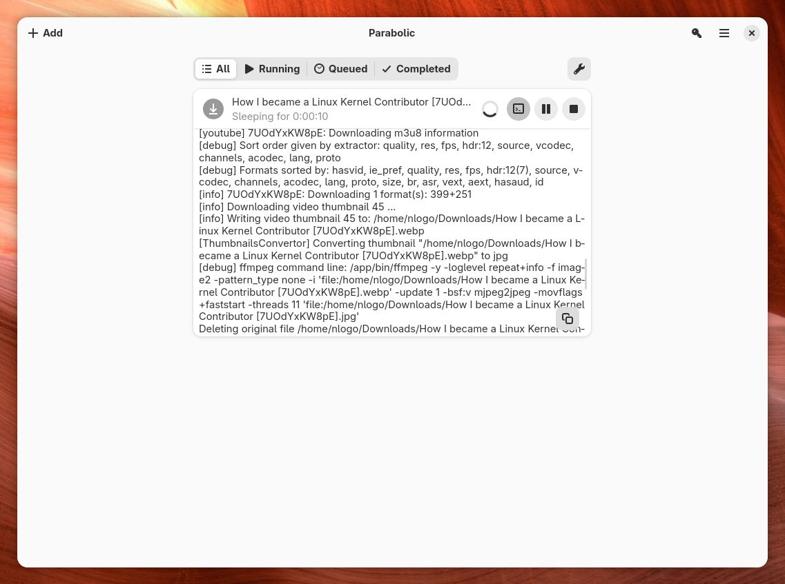 Parabolic Interface Preview