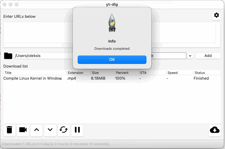 yt-dlp GUI Interface Preview