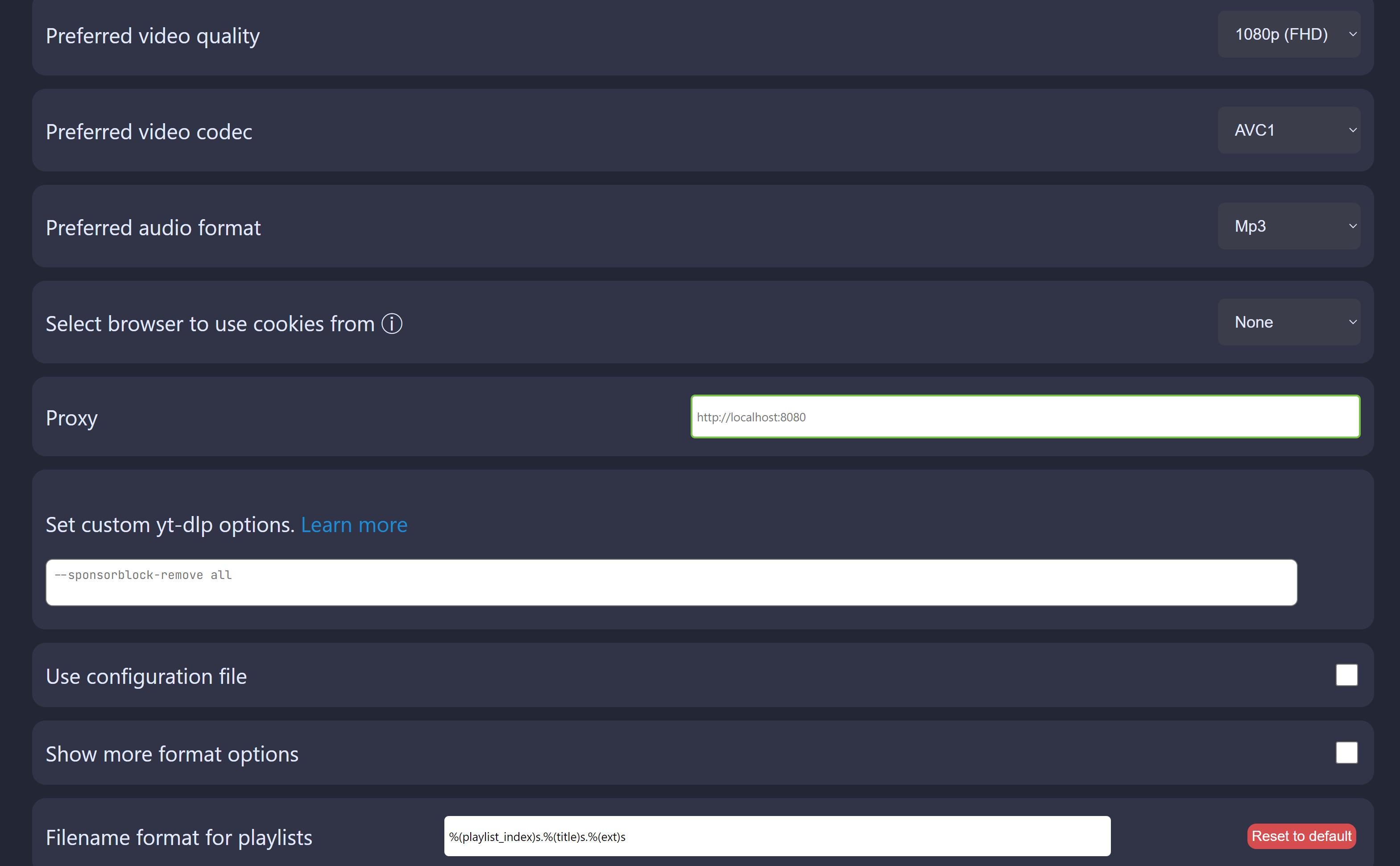 ytDownloader Prévia da interface